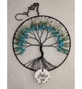 Strom života, drátovaný-tyrkys