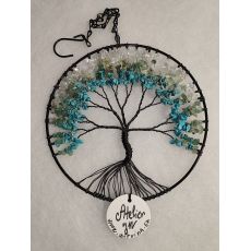 Strom života, drátovaný-tyrkys