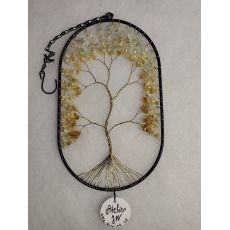 Strom života, drátovaný-opál