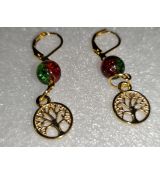 Náušnice strom života zlatý