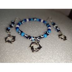 Sada náramek a náušnice delfín