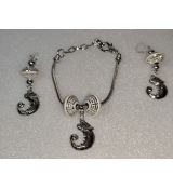 Sada náramek a náušnice chameleon