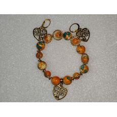 Sada náramek a náušnice srdce