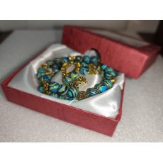 Sada dvouřadý náramek a náušnice